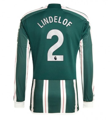 Maillot de foot Manchester United Victor Lindelof #2 Extérieur 2023-24 Manche Longue